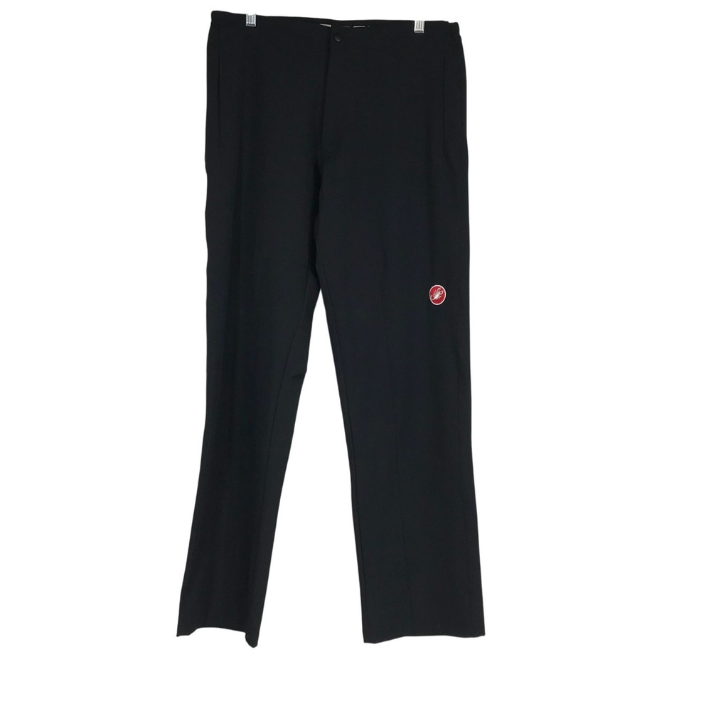 CASTELLI - MEN'S LARGE -BLACK POLYESTER BLEND STRETCH OVER PANTS